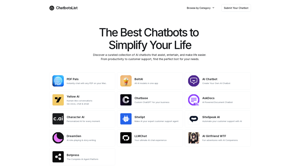 ChatbotsList