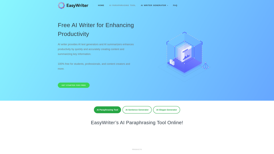 EasyWriter - Free AI Writer Online Tool 