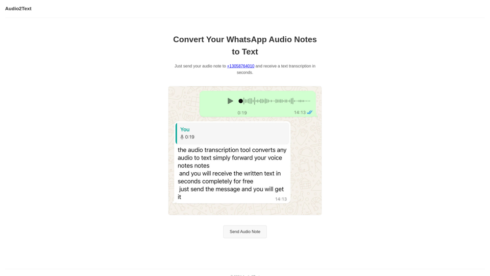 WhatsApp Audio to Text