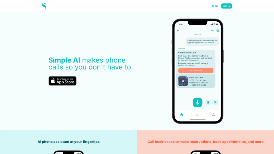 Simple AI Phone Assistant